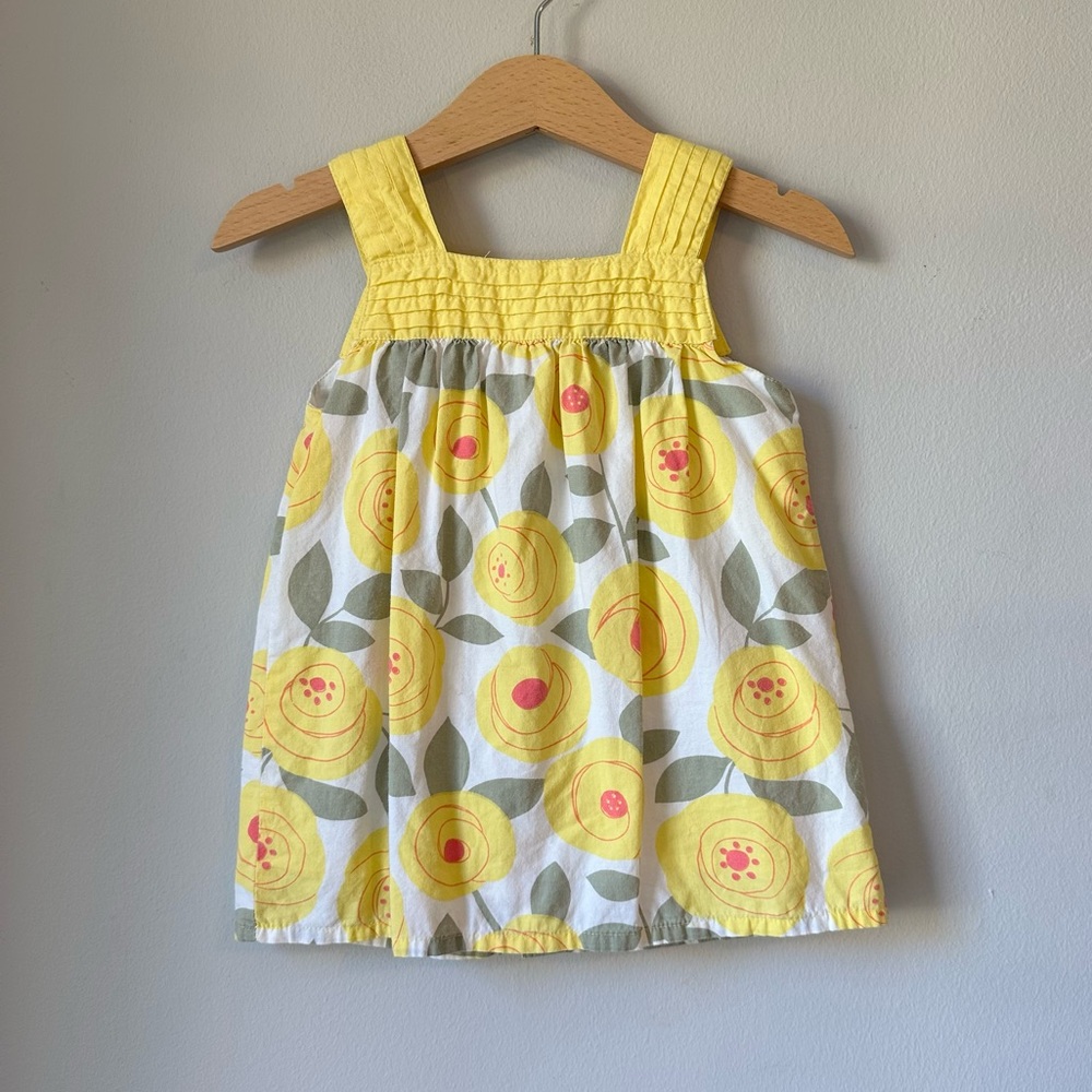Yellow Rose Summer Shift Dress Size 18 Months